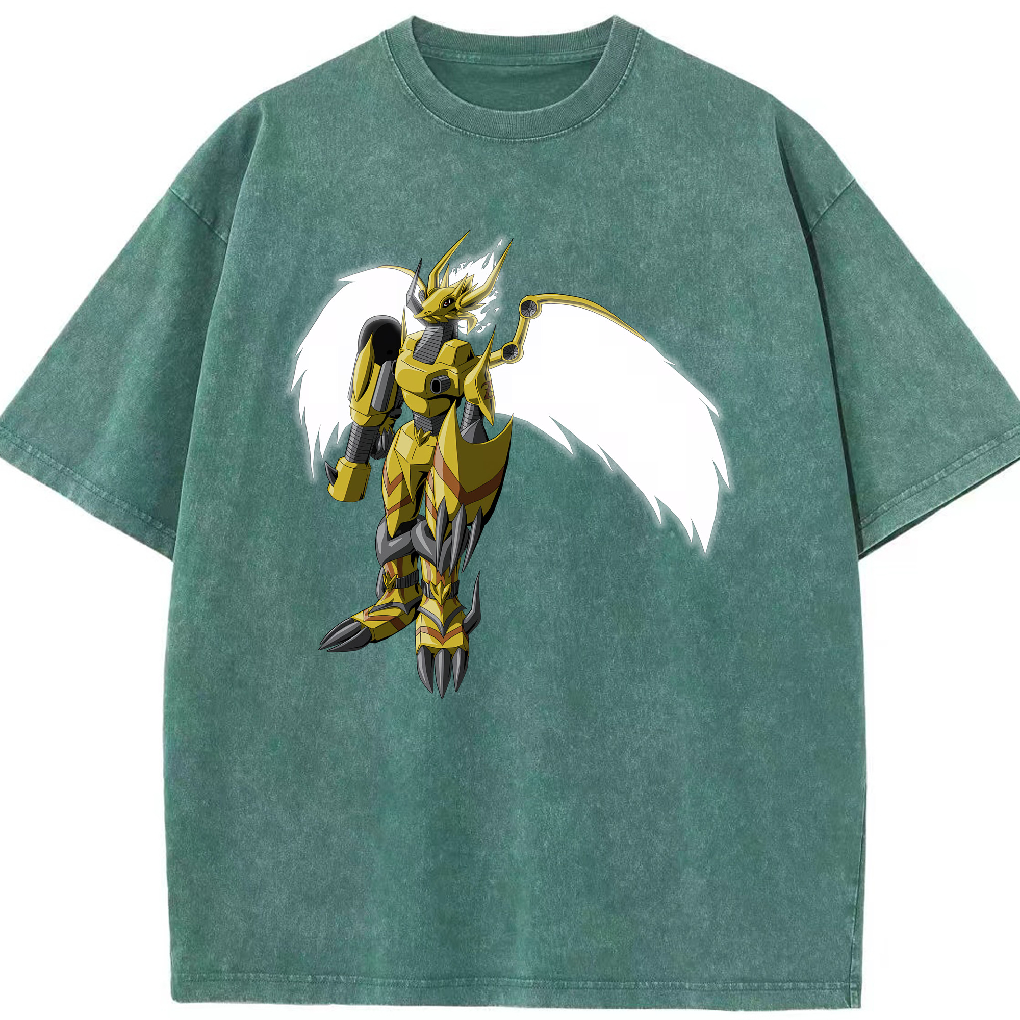 （画像用） Digimon デジタルモンスター/デジモン 綿100% ヴィンテージ風 半袖Tシャツ（フロントプリント）